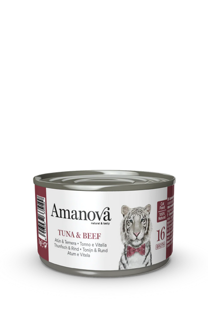 Amanova Tuna und Beef Katzen-Nassfutter mit Thunfisch und Rind bei Futter24