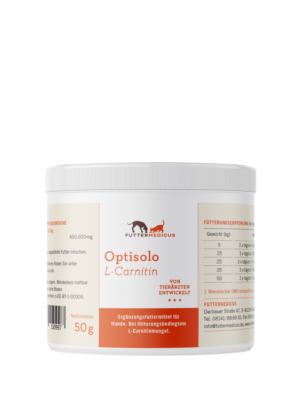 Optisolo L-Carnitin 50g Ergänzungsfuttermittel bei Futter24