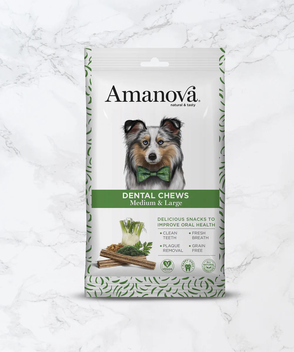 Amanova Dental Chews Medium und Large veganer Hundesnack bei Futter24