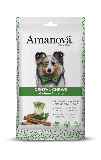 Amanova Dental Chews Medium und Large veganer Hundesnack bei Futter24