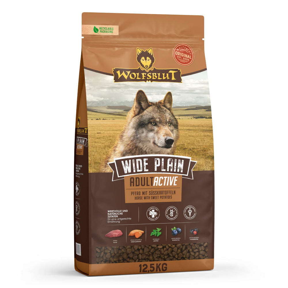 Wolfsblut Wide Plain Adult Active Hundefutter 12.5kg bei Futter24