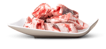 BARF Kalbsbrustbein geschnitten 1kg für Hunde bei Futter24