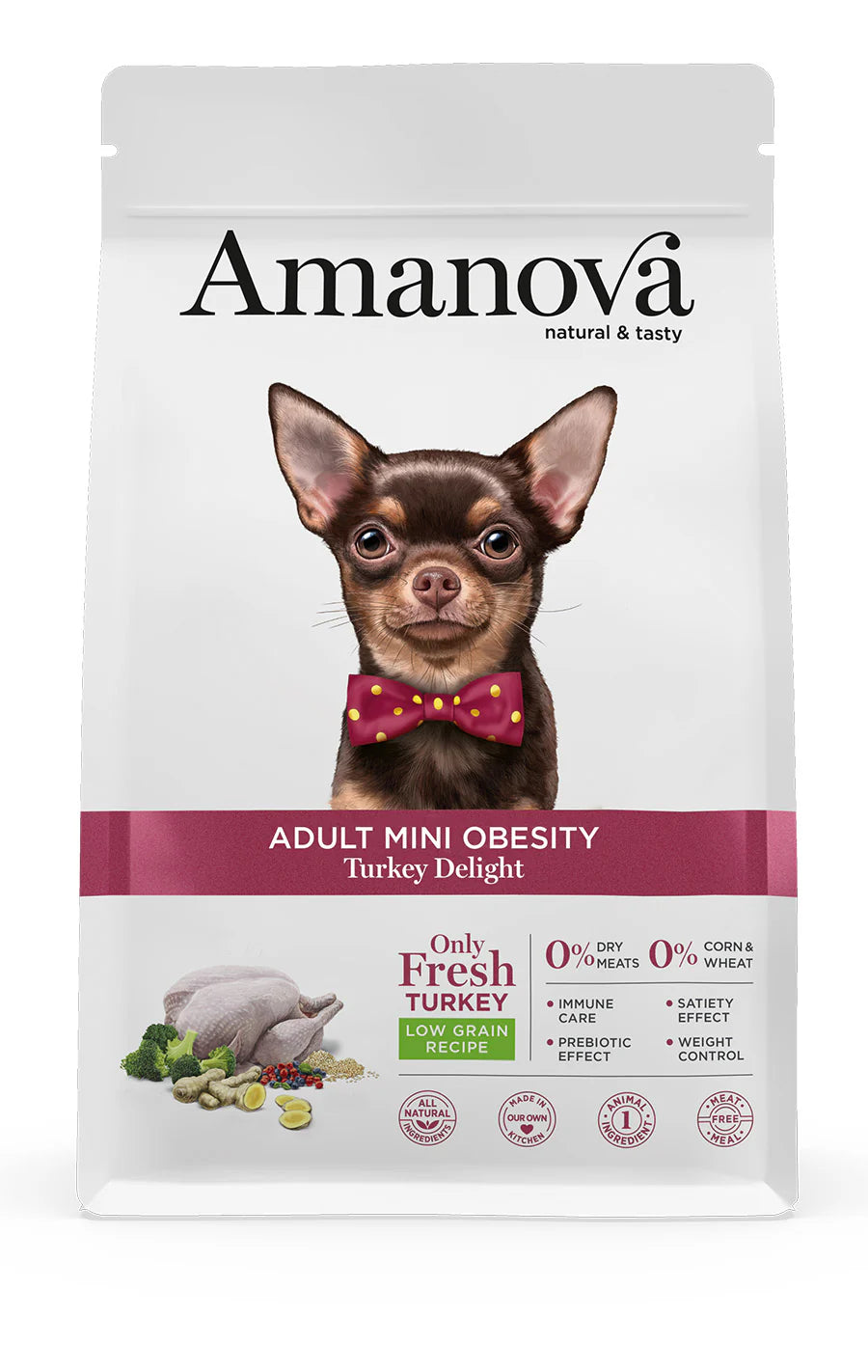 Amanova Adult Mini Obesity Turkey Delight Hundefutter mit Truthahn bei Futter24