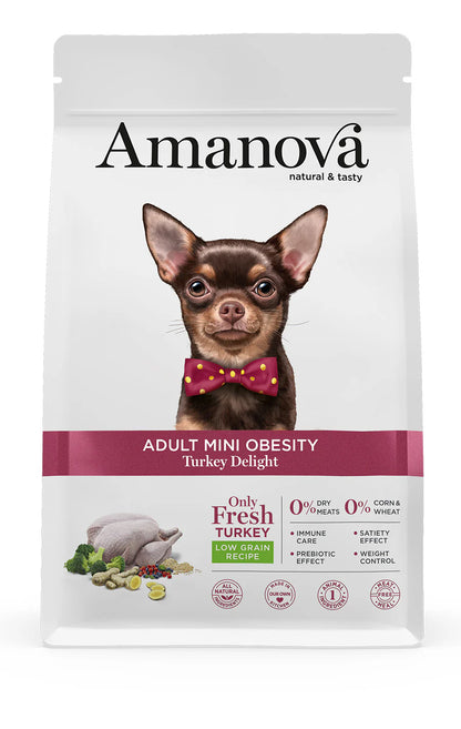 Amanova Adult Mini Obesity Turkey Delight Hundefutter mit Truthahn bei Futter24