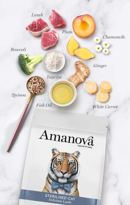 Amanova Adult Sterilised Delicious Lamb Katzenfutter mit Lamm bei Futter24