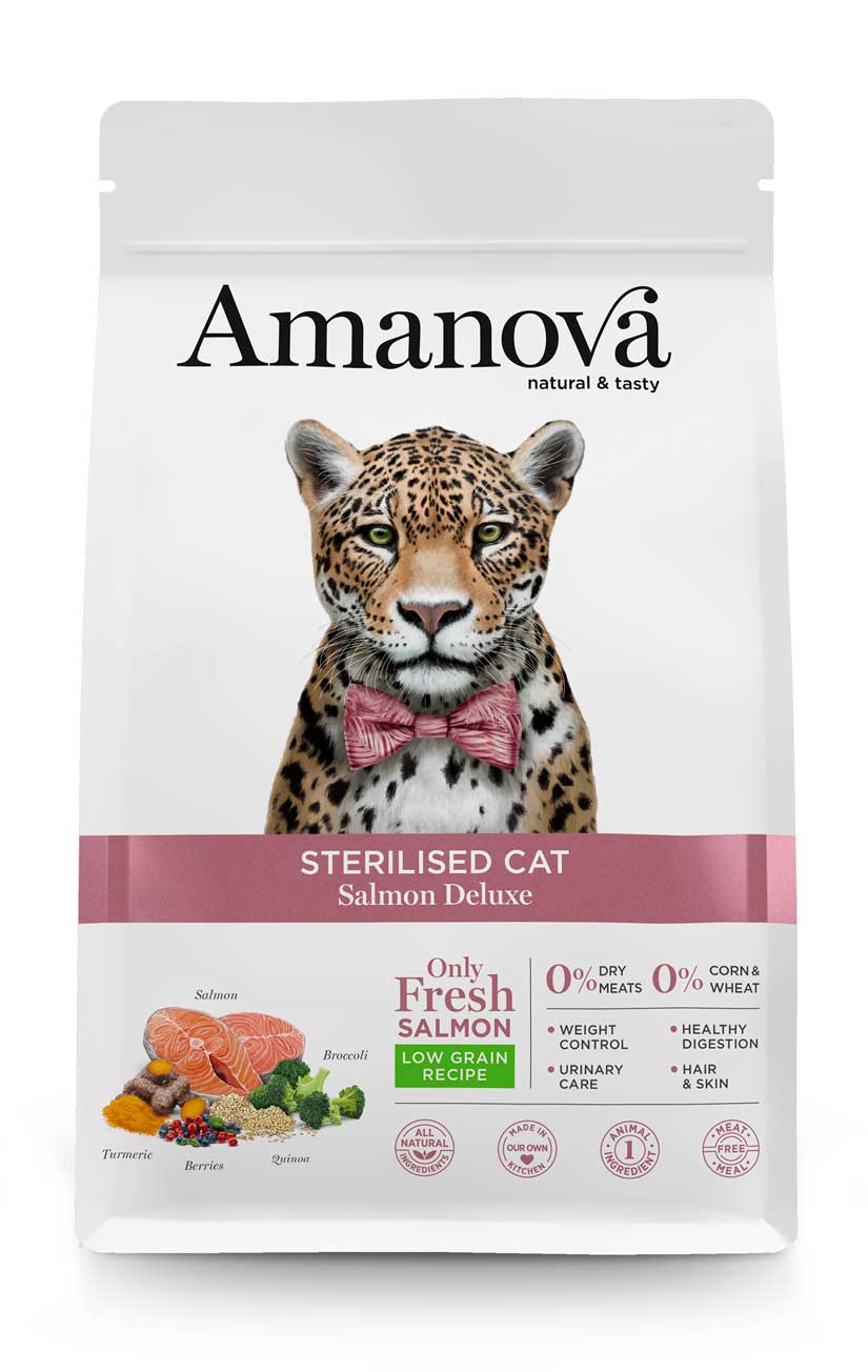 Amanova Adult Sterilised Salmon Deluxe Katzenfutter mit Lachs bei Futter24