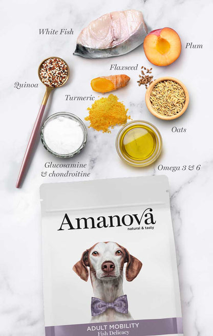 Amanova Adult Mobility Fish Delicacy Hundefutter mit weissem Fisch bei Futter24