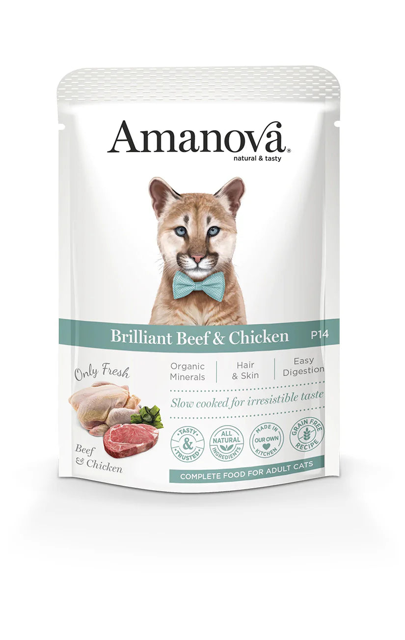 Amanova Brilliant Beef und Chicken Katzen-Nassfutter mit Rind und Huhn bei Futter24