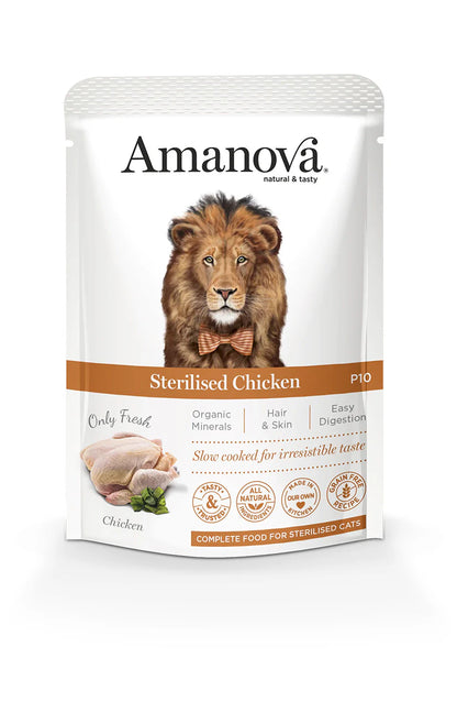 Amanova Feline Adult Sterilised Chicken Katzen-Nassfutter mit Huhn bei Futter24