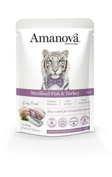 Amanova Adult Sterilised Fish und Turkey Katzen-Nassfutter bei Futter24