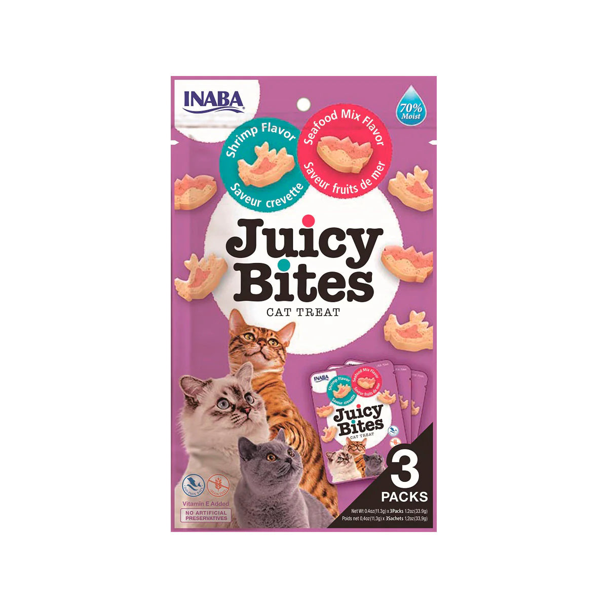 Juicy Bites Garnelen und Meeresfrüchte Katzensnack bei Futter24