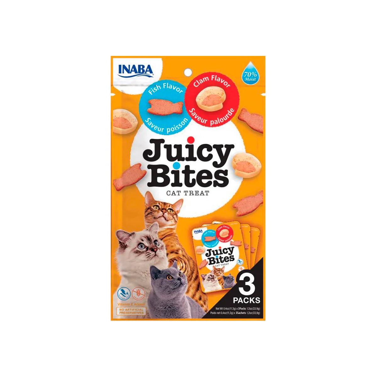 Juicy Bites Fisch und Venusmuscheln Katzensnack bei Futter24