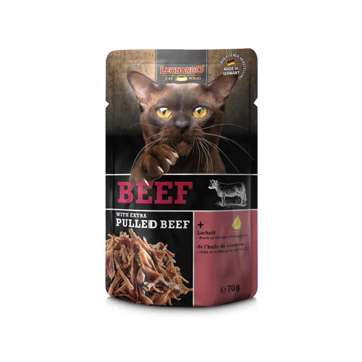Leonardo Beutel Rind 70g Katzenfutter bei Futter24