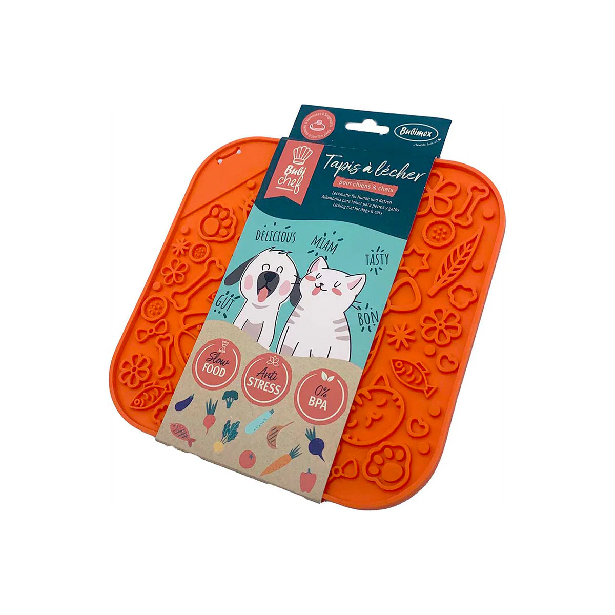 BubiChef Lickfun Leckmatte orange bei Futter24