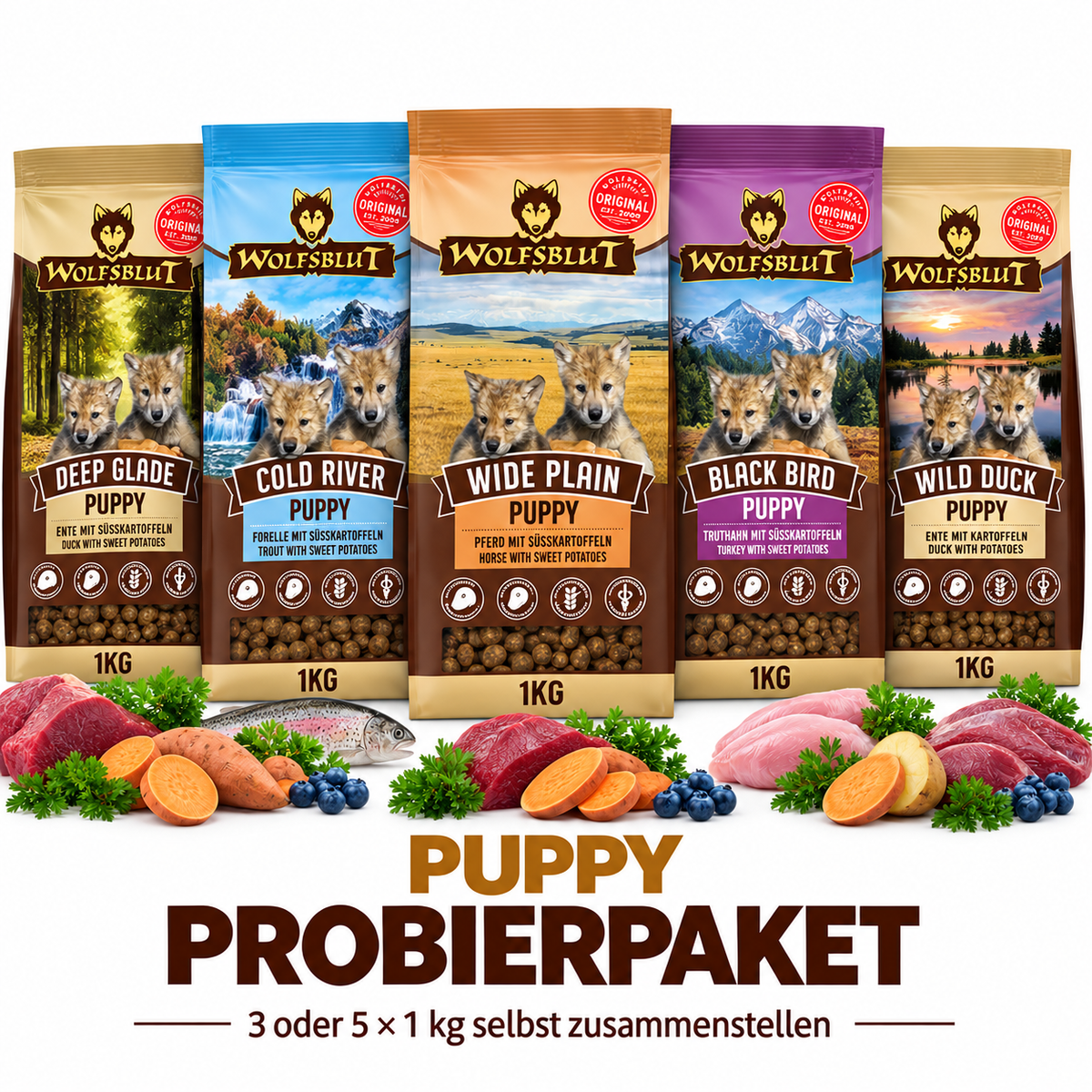 Wolfsblut Puppy Probierpaket – selbst zusammenstellen