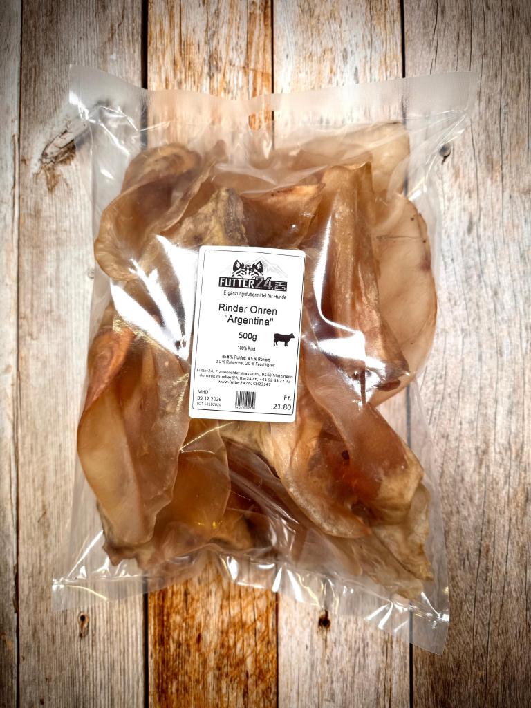 Futter24 Rinder Ohren Argentina natürlicher Hundesnack bei Futter24