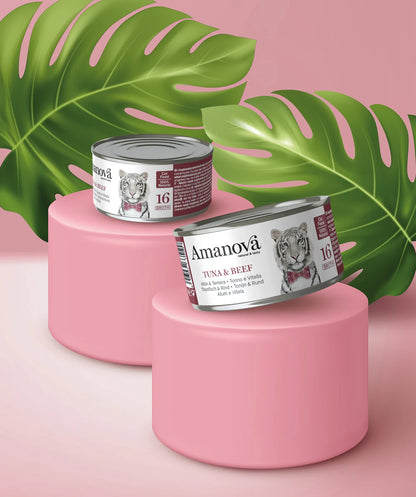 Amanova Tuna und Beef Katzen-Nassfutter mit Thunfisch und Rind bei Futter24