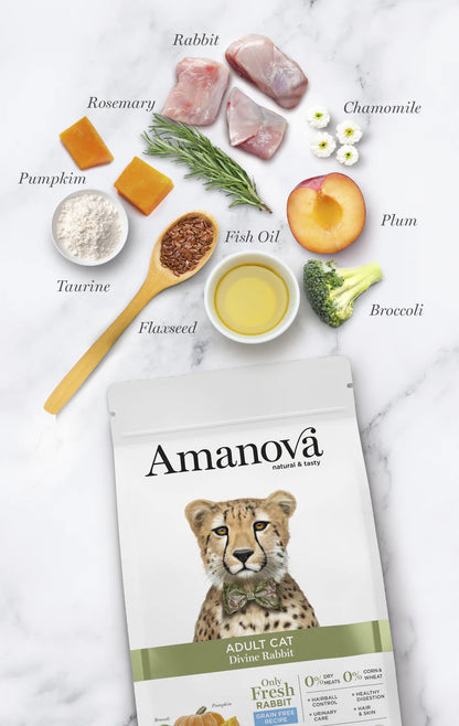 Amanova Adult Divine Rabbit Katzenfutter mit Kaninchen bei Futter24