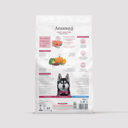 Amanova Adult Sensitive Salmon Deluxe Hundefutter mit Lachs bei Futter24