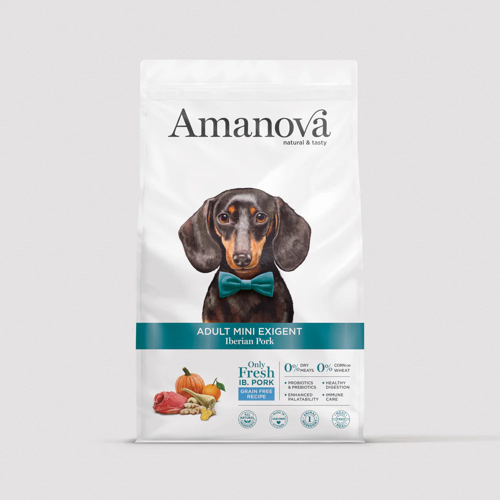 Amanova Adult Mini Exigent Iberian Pork Hundefutter mit iberischem Schwein bei Futter24