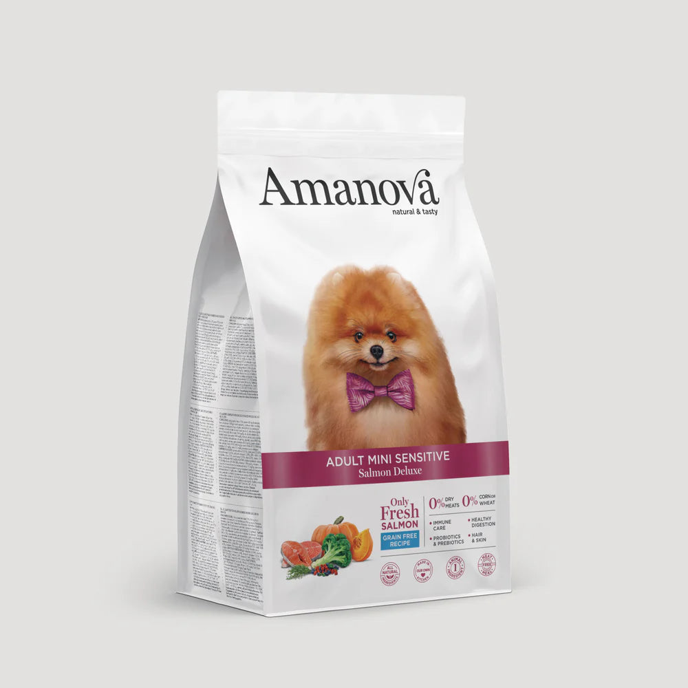 Amanova Adult Mini Sensitive Salmon Deluxe Hundefutter mit Lachs bei Futter24
