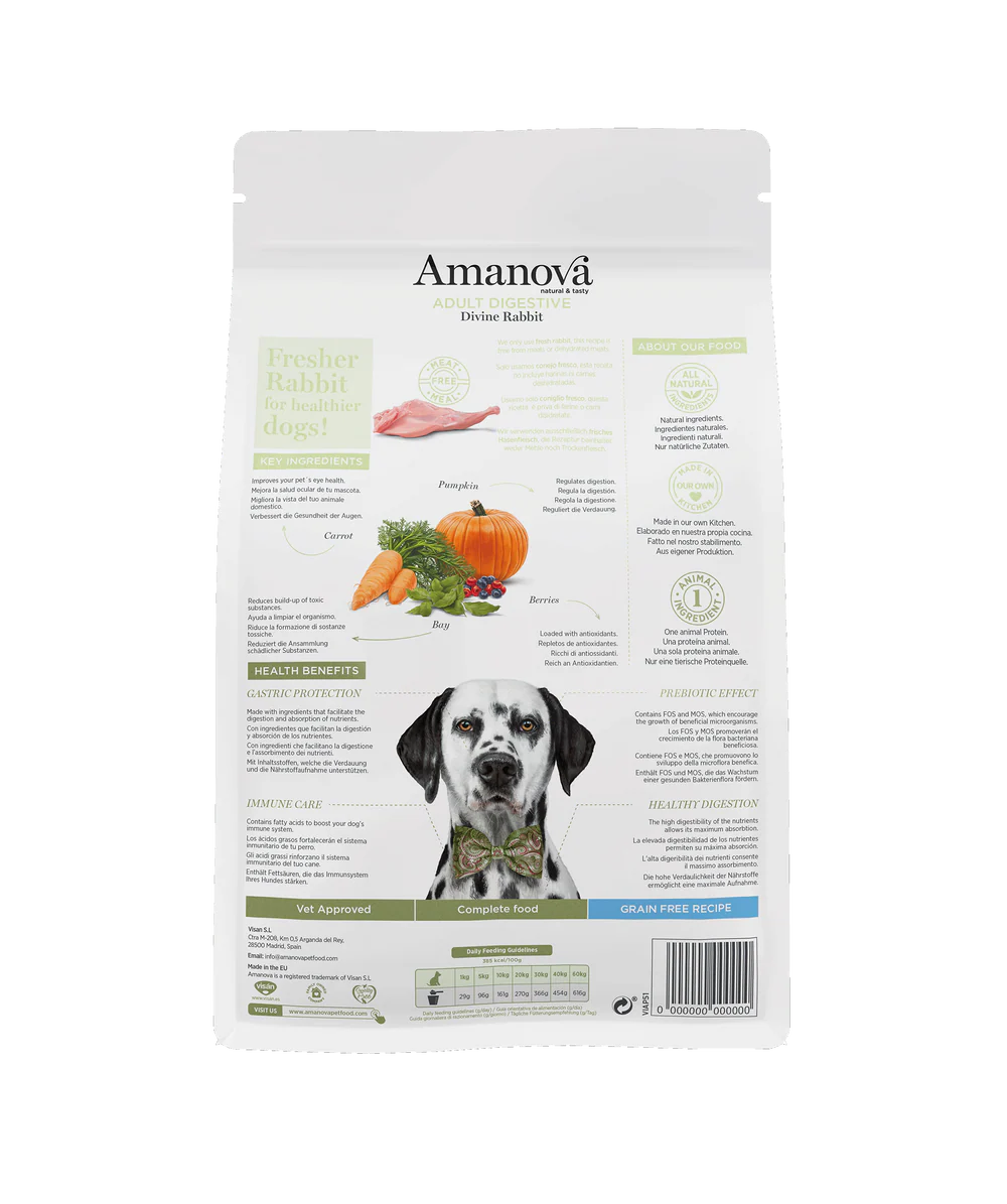 Amanova Adult Digestive Divine Rabbit Hundefutter mit Kaninchen bei Futter24