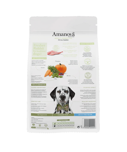 Amanova Adult Digestive Divine Rabbit Hundefutter mit Kaninchen bei Futter24