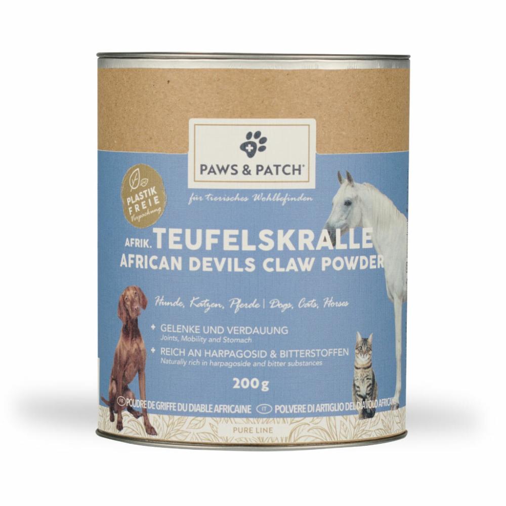Afrikanische Teufelskralle Pulver 200g Hunde Katzen Pferde Paws and Patch