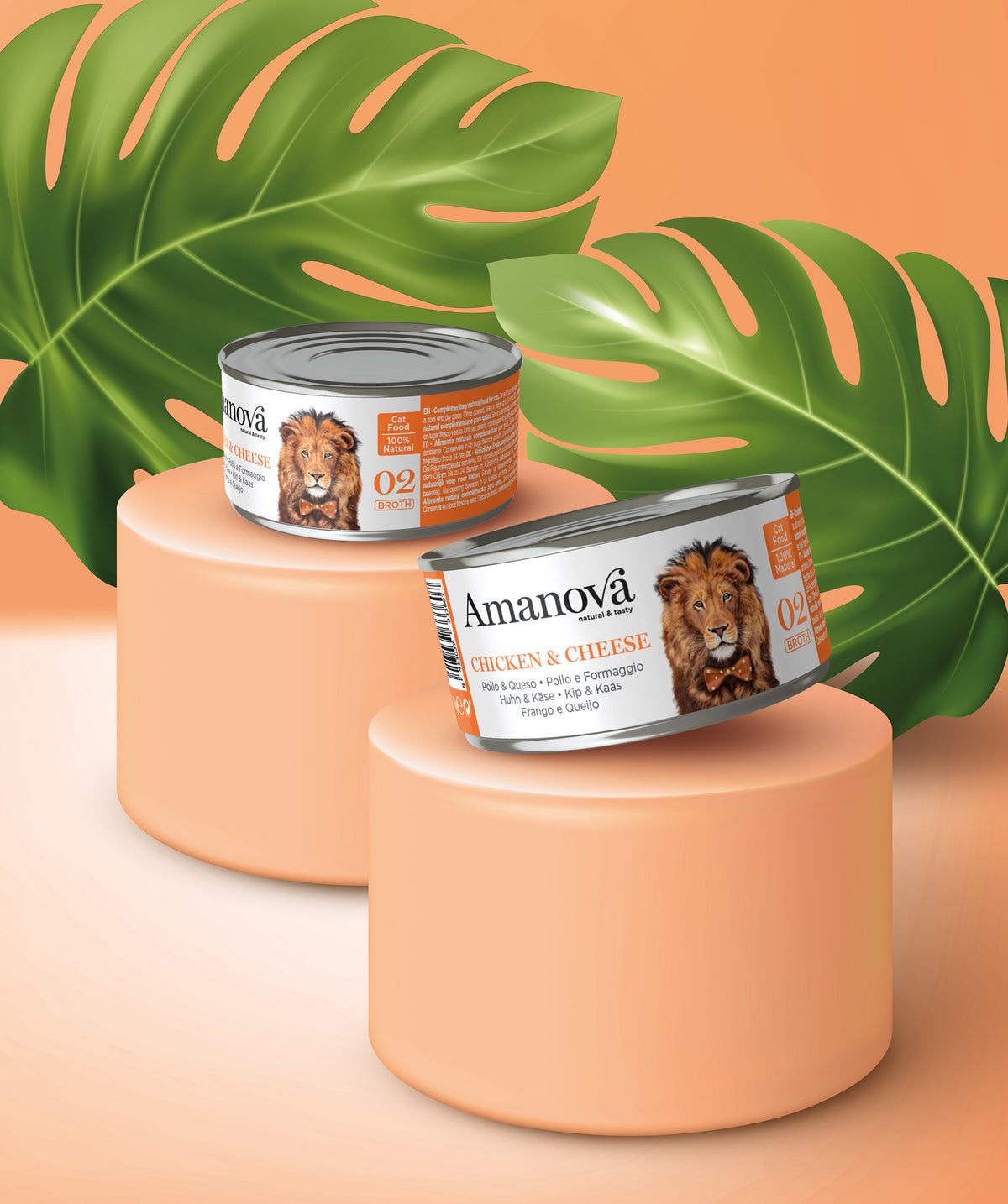 Amanova Chicken & Cheese Nassfutter für Katzen 70 g