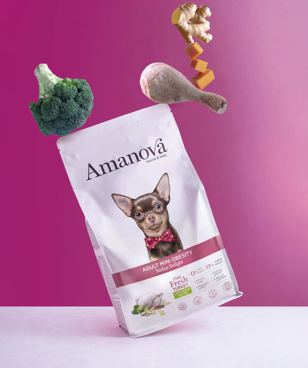 Amanova Adult Mini Obesity Turkey Delight Hundefutter mit Truthahn bei Futter24