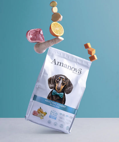 Amanova Adult Mini Exigent Iberian Pork Hundefutter mit iberischem Schwein bei Futter24