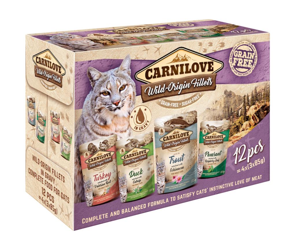 Carnilove Fel Adult Ragout Multipack Katzen-Nassfutter 12x85g bei Futter24