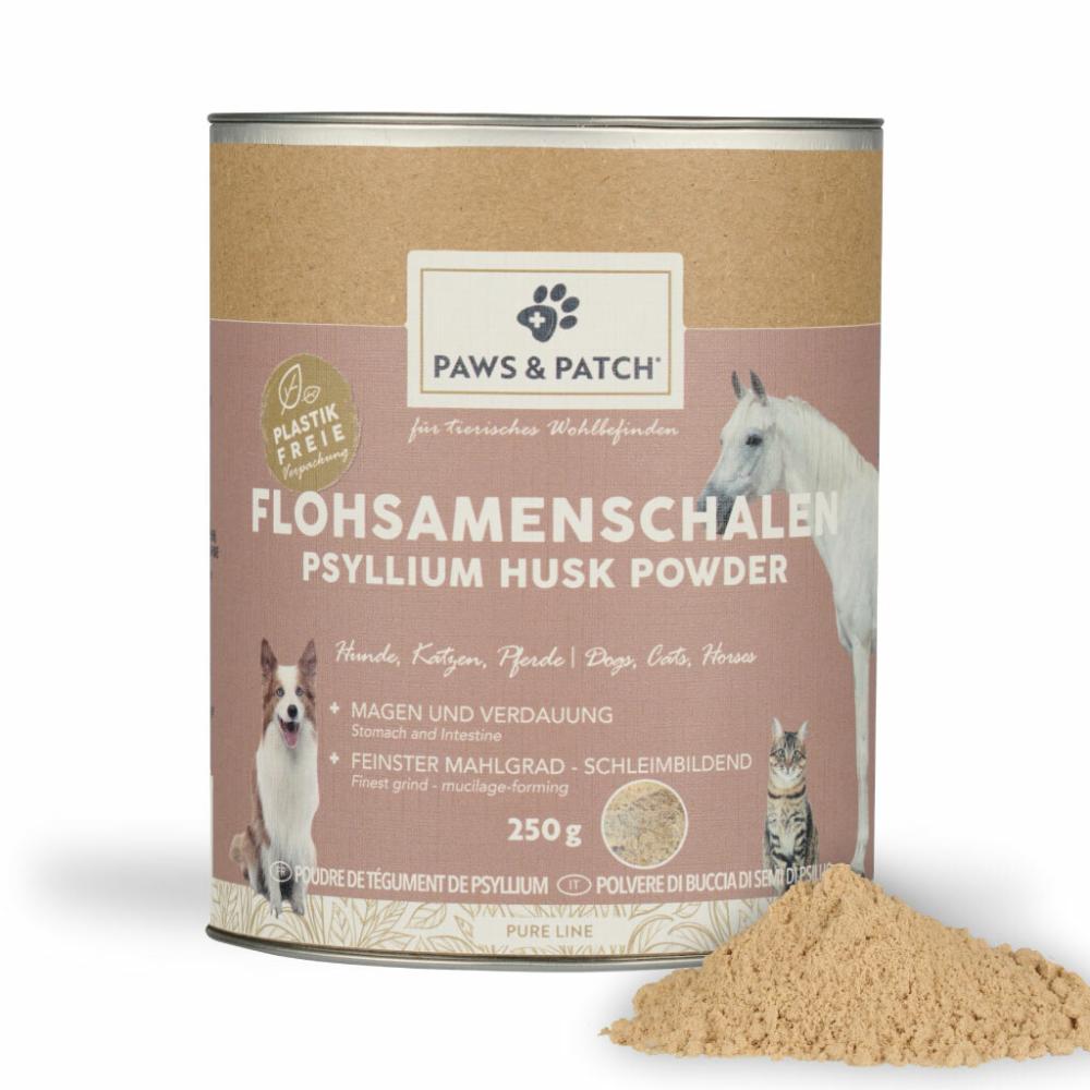 Flohsamenschalenpulver 250g Hunde Katzen Pferde Paws and Patch