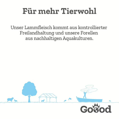 GOOOD Junior Nassfutter Lamm und Forelle bei Futter24