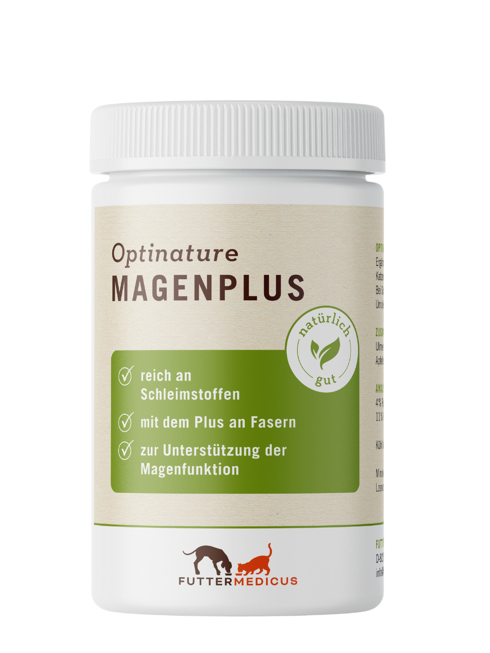 Futtermedicus Optinature MagenPlus 80g für Hunde und Katzen