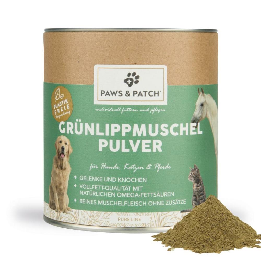 Paws and Patch Grünlippmuschel Pulver für Hunde Katzen und Pferde bei Futter24