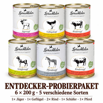 Entdecker-Paket 200 g: Jäger, Geflügel, Schäfer, Pferd und zweimal Rind