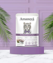 Amanova Adult Sterilised Fish und Turkey Katzen-Nassfutter bei Futter24