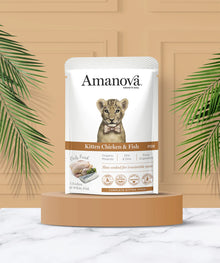 Amanova Kitten Chicken und Fish Katzen-Nassfutter mit Huhn und weissem Fisch bei Futter24