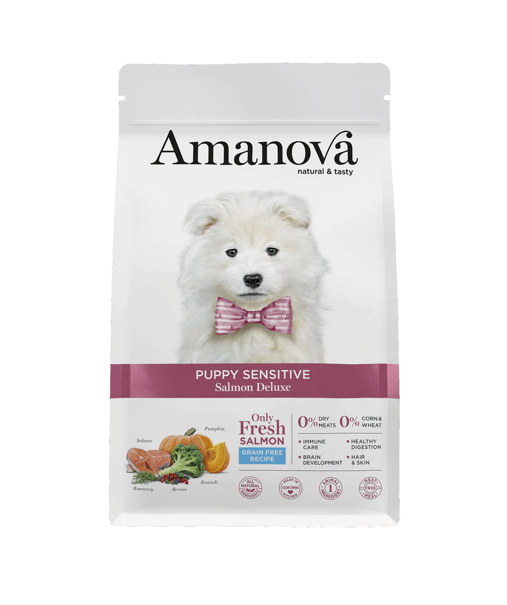 Amanova Puppy Sensitive Salmon Deluxe Welpenfutter mit Lachs bei Futter24