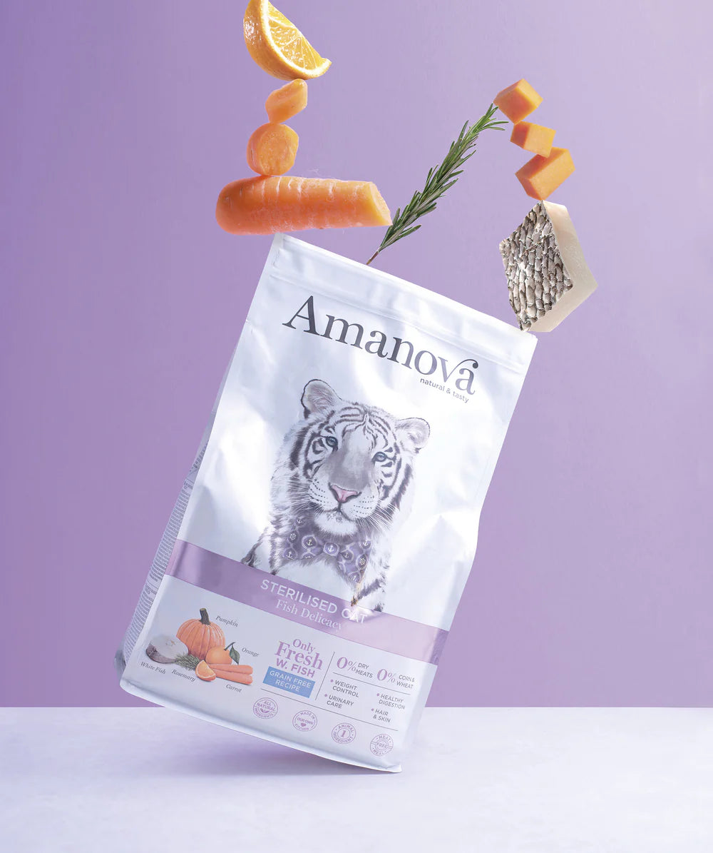 Amanova Adult Sterilised Fish Delicacy Katzenfutter mit weissem Fisch bei Futter24