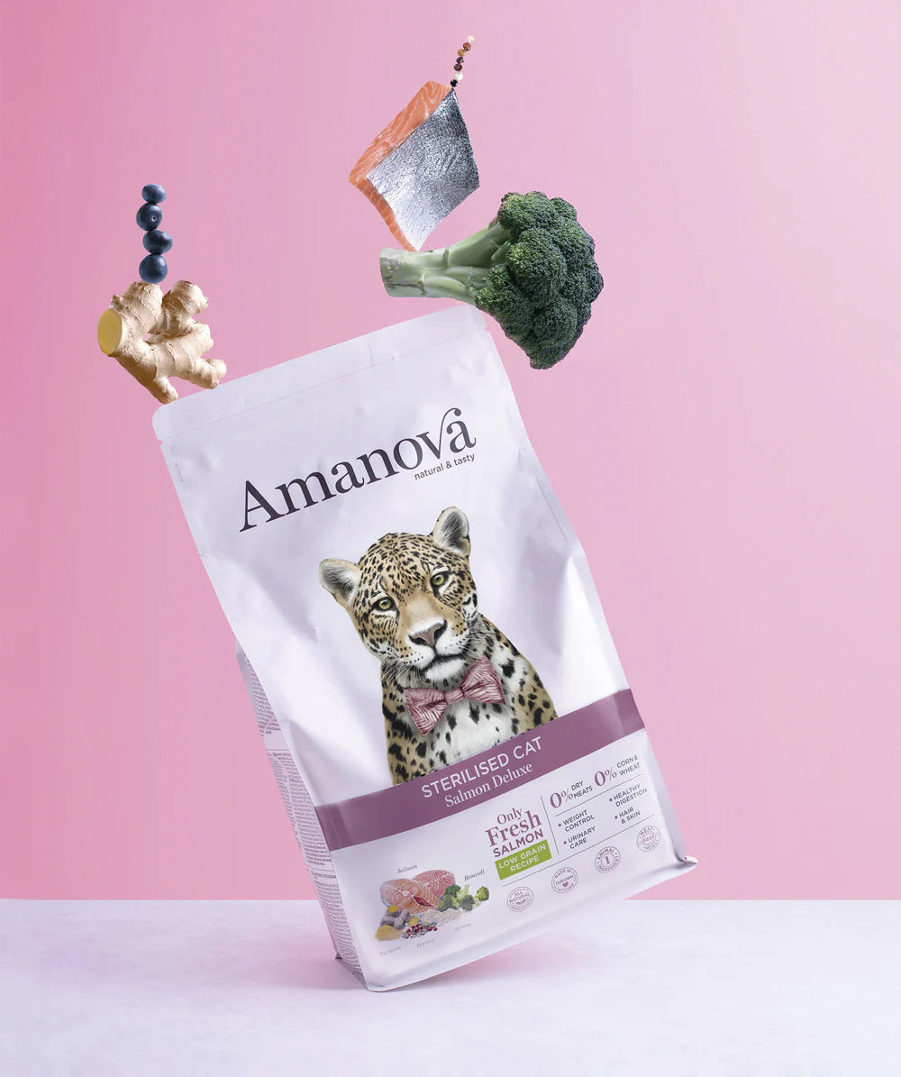Amanova Adult Sterilised Salmon Deluxe Katzenfutter mit Lachs bei Futter24