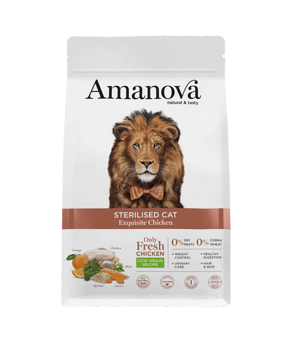 Amanova Adult Sterilised Exquisite Chicken Katzenfutter mit Huhn bei Futter24