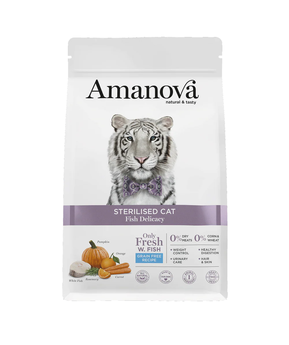 Amanova Adult Sterilised Fish Delicacy Katzenfutter mit weissem Fisch bei Futter24