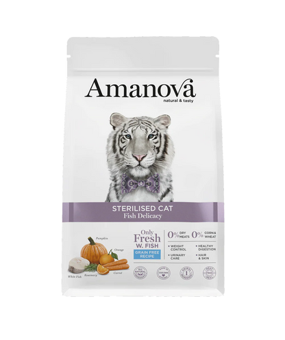 Amanova Adult Sterilised Fish Delicacy Katzenfutter mit weissem Fisch bei Futter24