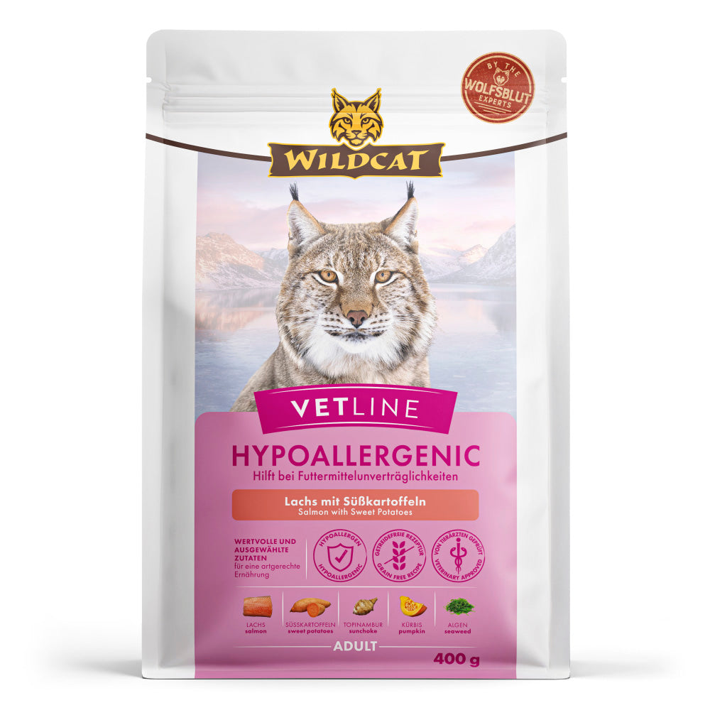 Wildcat VetLine Hypoallergenic Lachs – 400 g