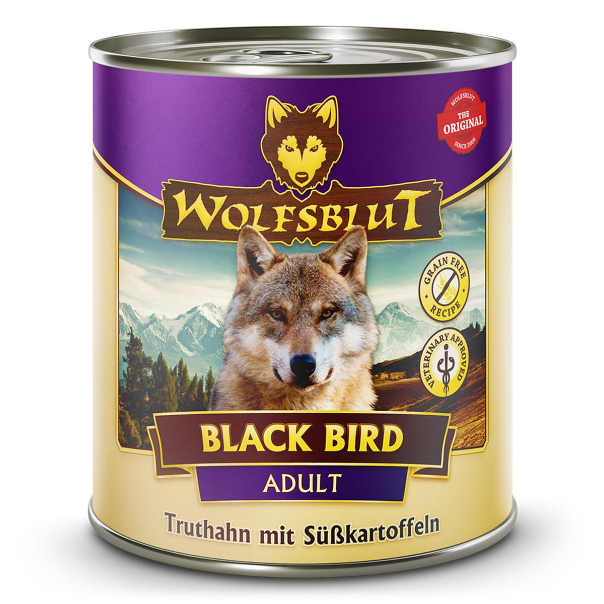 Wolfsblut Adult Black Bird Nassfutter – Truthahn mit Süsskartoffeln 800 g – Originalverpackung