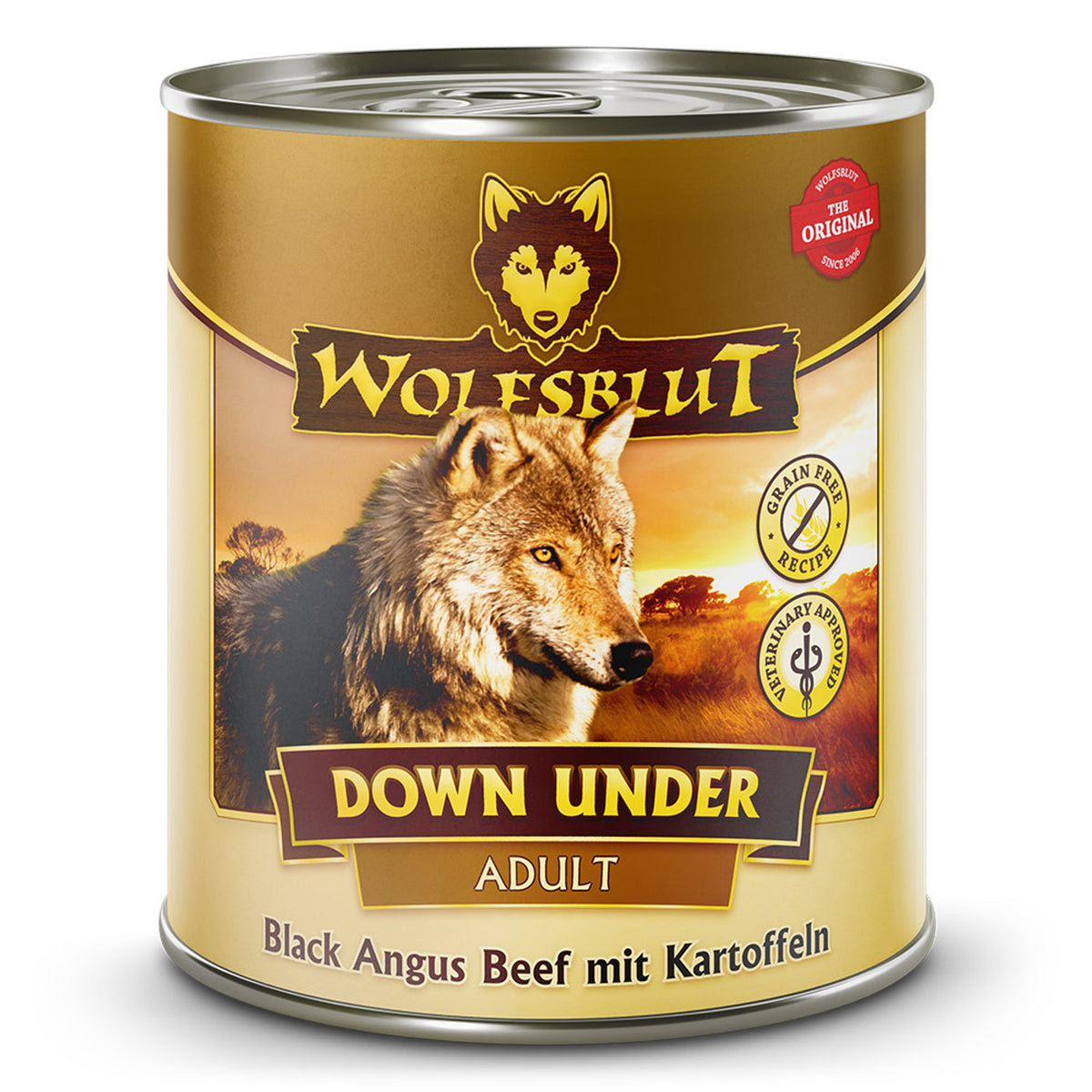 Wolfsblut Adult Down Under Nassfutter – Black Angus Rind mit Kartoffeln 800 g – Originalverpackung