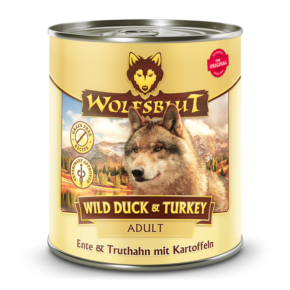 Wolfsblut Adult Wild Duck & Turkey Nassfutter – Ente & Truthahn mit Kartoffeln 800 g – Originalverpackung