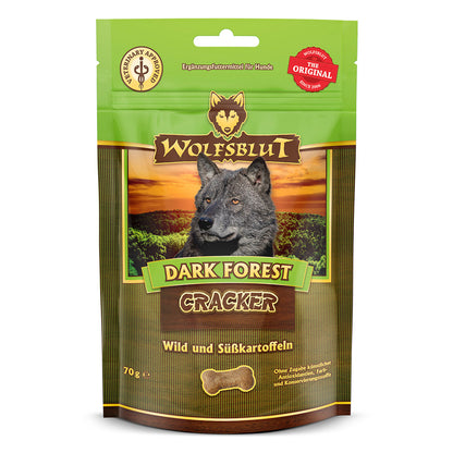 Wolfsblut Dark Forest Cracker – Wild mit Süsskartoffeln 70 g – Originalverpackung